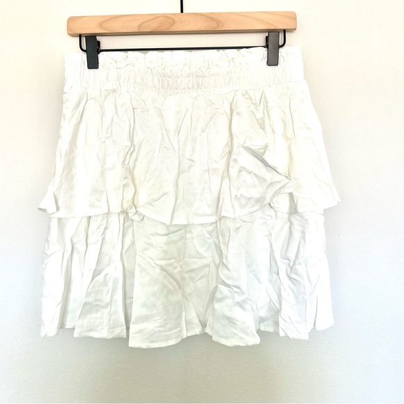 NWT Women’s Ruffle Skirt High Waist Flowy Mini Skirt - Picture 3 of 4